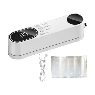 Imagem de Mini seladora a vácuo – Dispositivo de vedação de alimentos sem fio | Máquina seladora a vácuo portátil – para casa, dormitório, hotel, apartamento, empresas, aluguel de cozinha