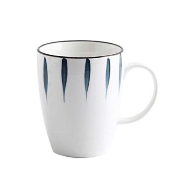 Imagem de Yalych Caneca pintada à mão sob o esmalte caneca de café da manhã design original caneca de escritório xícara de café leite casal caneca de cerâmica com alça presentes de escritório infantil/400 ml
