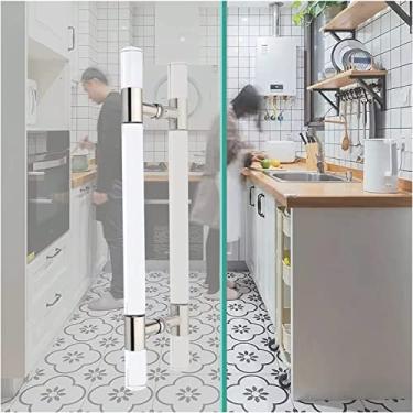Imagem de Puxador de porta moderno puxador de barra push-pull, maçaneta de porta de cozinha de chuveiro de acrílico transparente, ferragens de tubo redondo, puxadores de porta de vidro deslizante para porta