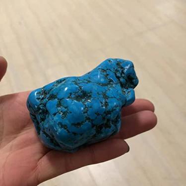 Imagem de FLOAPA Pedras preciosas para decoração 250 g natural azul turquesa pedras brutas espécimes decoração de casa 1 peça aura (tamanho: 150-200g) pedras primárias e minerais (tamanho: 200-250g)
