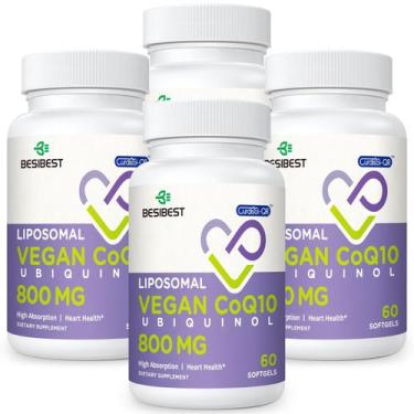 Imagem de Besibest Ubiquinol lipossomal CoQ10 800 mg vegano 60 cápsulas gelatino