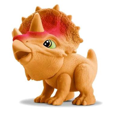Imagem de Dinossauro de Borracha Grande todo Articulado Triceratops Original Bam