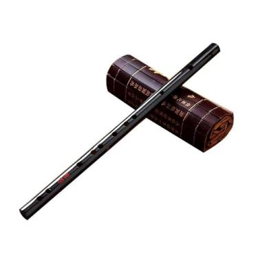 Imagem de Flauta de bambu de madeira com 6 furos para os dedos, instrumento tradicional, cinco tons disponíveis (chave C)