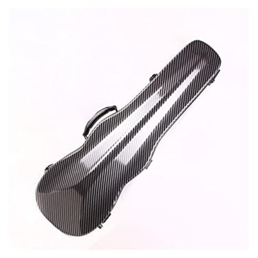 Imagem de Estojo Rígido De Violino Preto Tamanho 4/4 Em Fibra De Carbono, Caixa De Violino Durável E Forte Com Alça Traseira Tamanho Completo Estojo de Violino