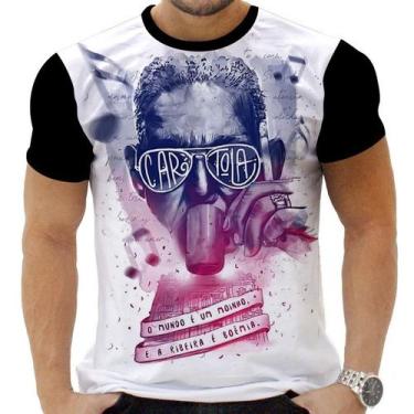 Imagem de Camiseta Camisa Personalizada Samba Brasil Cartola Clássico - Obsidian