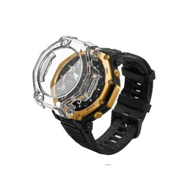 Imagem de FJIASTB [Pacote com 2] Capa para Amazfit T-Rex 3 Pro 48 mm Relógio Inteligente Externo de 48 mm, Capa de PC Robusta, Protetor de Tela Integrado, À Prova de Choque e À Prova de Riscos (Transparente)