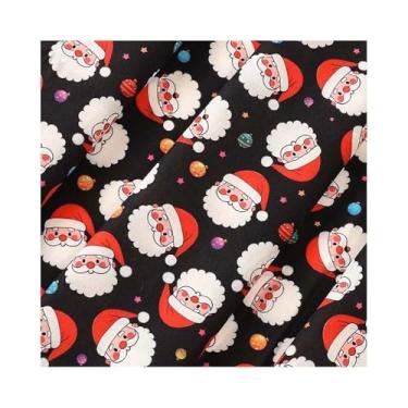 Imagem de Tecido Com Estampa Natalina De Desenho Animado, 1 Peça - 50/100/200/500x150cm, Largura Fixa De 150cm | Ideal Para Toalhas De Mesa, Cortinas, Costura E Decoração De Natal(Style 2,50x150cm)