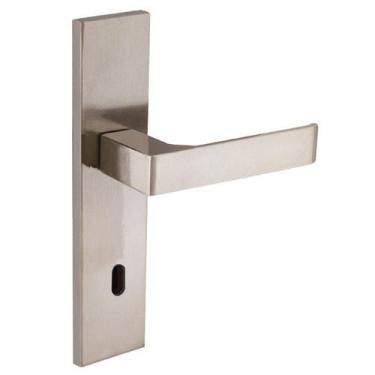 Imagem de Fechadura Interna Reta Espelho 6cm Latonado Quadratta Aliança - Alianç