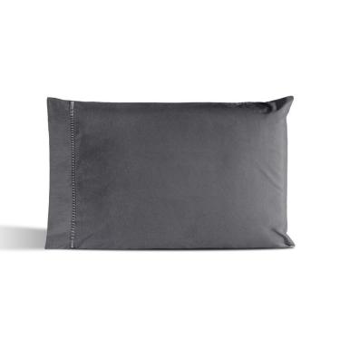 Imagem de Fronha Avulsa Percal 180 Fios Ponto Palito Dream 60% Algodão 40% Poliéster - Grafite