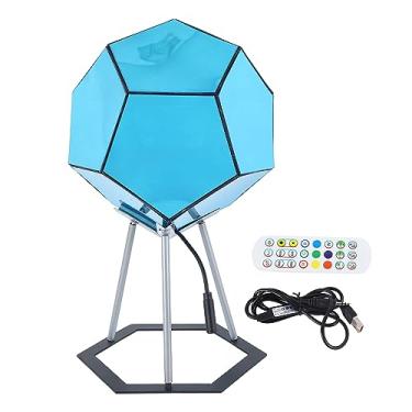 Imagem de Dodecaedro Gaming Light RGBW LED Candeeiro de mesa 7 cores 3D Night Lamp com controle remoto para sala de jogos Quarto Party Bar Material acrílico