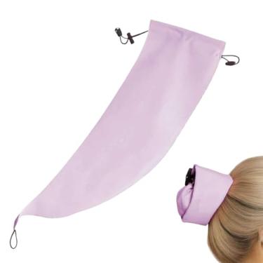 Imagem de Touca de Chuveiro para Rabo de Cavalo - Faixa de Cabeça Reutilizável e Impermeável,Capuz de Banho 56x15 cm para Penteados - para Raparigas Casa Banho Ginásio Praia Natação Maquilhagem Viagens Tranças