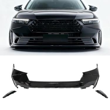 Imagem de sosega Capa de para-choque dianteiro compatível com Honda Accord 2023 2024 2025 Primed Glossy Black YOFER