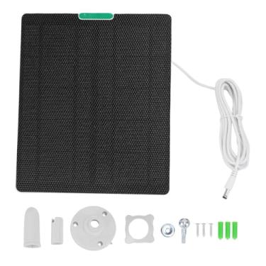 Imagem de RiToEasysports Painel Solar, Carregador Solar 10W ETFE Painéis de Energia Solar para Câmeras de Segurança Com Montagem Ajustável IP66 à Prova de água Cabo de 7,2 Pés (WHITE)