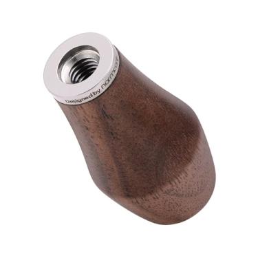 Imagem de Normcore Maçaneta de controle de fermentação E61, rosca M8, madeira de nogueira americana com aço inoxidável 304, compatível com alavancas e torneiras a vapor do grupo E61