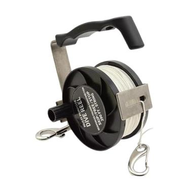 Imagem de Dynwave Carretel de linha de mergulho profissional, versátil, ergonômico e portátil, ideal para atividades subaquáticas em cavernas e naufrágios, Preto 290 Pés