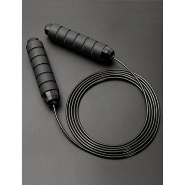 Imagem de Corda de pular para mulheres e homens, velocidade rápida sem embaraço, com rolamentos de esferas de aço ajustável com alças de espuma para equipamentos de treino, academia, academia, exercício, corpo