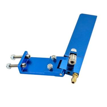 Imagem de URIMPAVIDO 1PC RC Boat Aluminium Alloy Rudder with Water Inlet Pick Up Absorbing Steering for RC Boat Ship Building Part (95mm Blue)