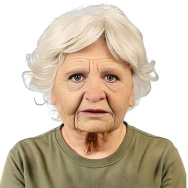 Imagem de Máscara de Idoso em Látex com Textura Envelhecida, Fantasia Unissex Tamanho Único, Ajustável e Respirável, Perfeita para Halloween, Teatro, Fantasia e Cosplay (Jenesia)