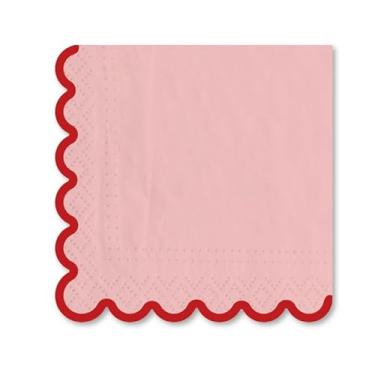 Imagem de FYSUIMU 50 guardanapos de almoço rosa vermelho descartável guardanapo de papel decorativo sobremesa jantar guardanapo de mão para dia dos namorados, casamento, casa, festa, mesa, decoração