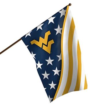 Imagem de West Virginia Mountaineers NCAA Bandeira vertical americana