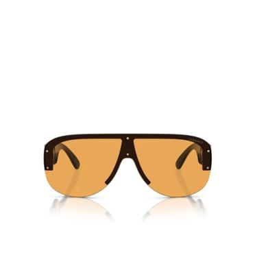 Imagem de Versace, Óculos de Sol Wrap Around, Preto, Lente Laranja, XL (138mm)