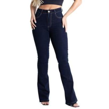 Imagem de Calça Jeans Sawary Super Lipo Boot Cut - 281227 - Azul escuro 46-Feminino