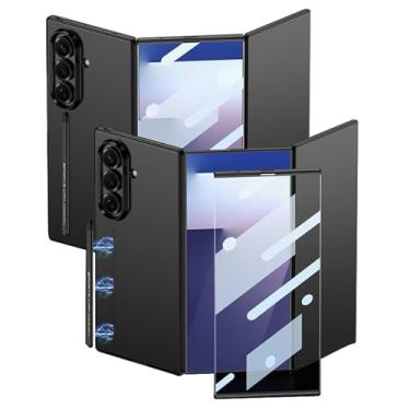 Imagem de POYUFRG Capa fina para Samsung Galaxy ZTriFold, capa antiarranhões fosca com caneta de vidro temperado proteção de tela capa de telefone tudo incluído, preta, ZTriFold