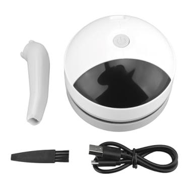 Imagem de Aspirador de pó de mesa Carregamento USB portátil portátil pequena mesa varredor de migalhas para limpeza de teclado de computador Escritório Casa Carro ABS 188g 1200mAh Bateria
