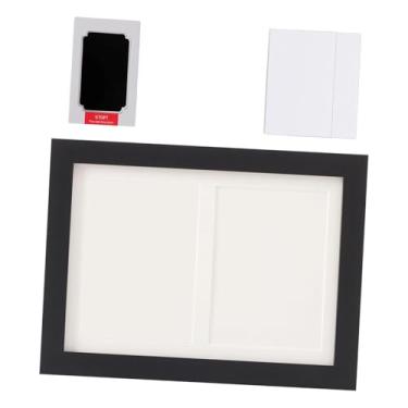 Imagem de IEUDNS Kit para impressão de mãos e pés de bebê sem tinta, com almofada de tinta e porta-retratos para recém-nascidos, ideal para aniversários, Dia, Preto
