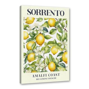 Imagem de Sorrento Lemon Amalfi Coastbei Limoni Freschi Pintura em tela arte de parede impressões de frutas cozinha moderna pôsteres fotos sala de jantar casa bar café decoração (SKU3,16x24") (40x60 cm