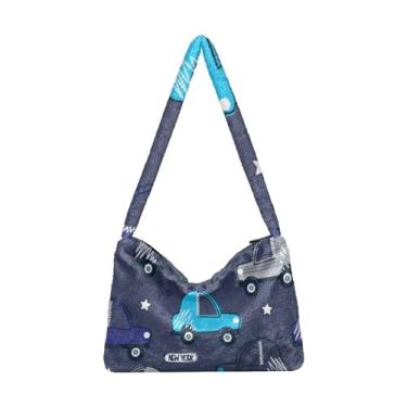 Imagem de GAIGEO Foxes Bolsas de ombro femininas para jogar futebol, bolsa de ombro feminina, bolsa feminina para uso ao ar livre, Carros 1, One Size