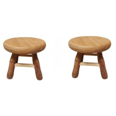 Imagem de Banquinhos Pequenos 21 cm em madeira maciça(2 banquinhos)