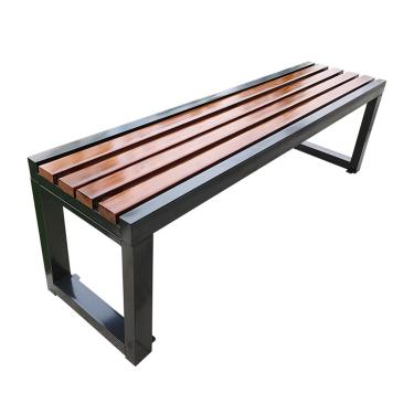 Imagem de LOERSS Bancos ao ar livre, banco de jardim de pátio, cadeira de alpendre, banco de parque, bancos de metal e madeira, banco de varanda para quintal, deck, gramado, piscina externa (150 cm)