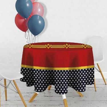 Imagem de 1 Toalha Mesa Festa TNT Estampado Maravilha Estrela Redonda - Idealiza