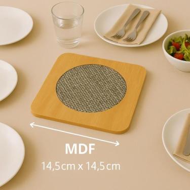 Imagem de Kit Com 6 Descansos De Panela Bambu ou Mdf -Porta Panelas - Cosy