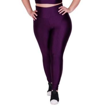 Imagem de Calça Legging Cintura Alta Plus Size de Academia Fitness 46 48 50 52 5