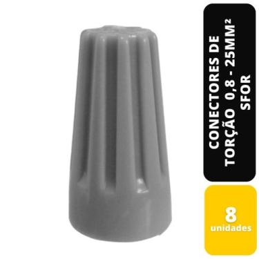 Imagem de Kit c/8 conectores de torção cinza 0,8 - 25mm² sfor - SFORPLAST