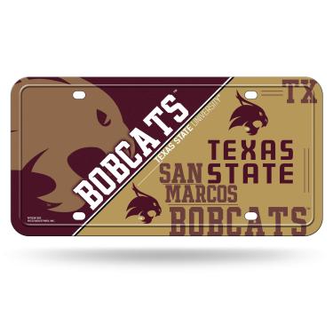 Imagem de Placa de licença de metal NCAA Texas State Bobcats