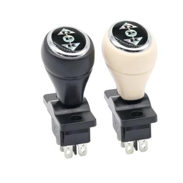 Imagem de ONECMN Interruptor de engrenagem para frente e para trás do veículo elétrico para crianças, posição de seta, empurrar, mão, estrada, interruptor de alternância para carro infantil (branco leitoso)