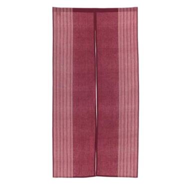 Imagem de Cortina de entrada japonesa Noren – Mistura de algodão dividido em dois painéis, lavável à mão, fácil instalação com haste de tensão, divisor de quarto para casa ou escritório (cor Adzuki Bean)