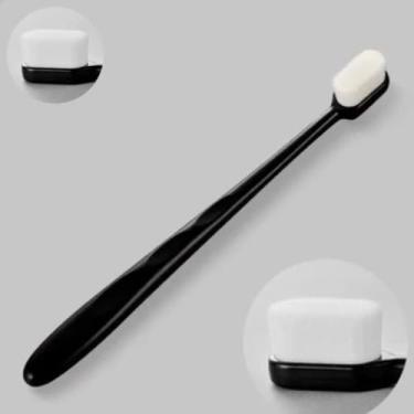 Imagem de Escova de dentes ultra macia com cerdas micronizadas, escova de dentes com cerdas múltiplas, higiene bucal confortável (Preto)