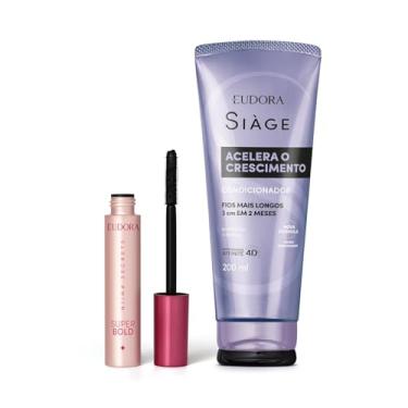 Imagem de Combo Máscara para Cílios Super Bold Niina Secrets 10g + Condicionador Siàge Acelera o Crescimento 200ml