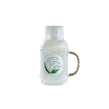 Imagem de Jarra de vidro para servir bebidas 2200 ml com tampa Chaleira de vidro resistente ao calor com um copo para bebida quente e fria garrafa de água com suco de chá gelado