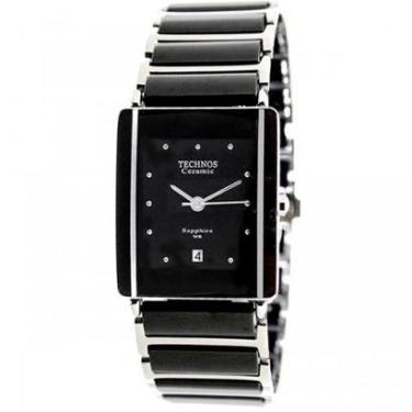 Imagem de Relógio Feminino Technos Ceramic 1N12ACPAI/1P 25mm Aço Prata/Cerâmica Preta-Feminino