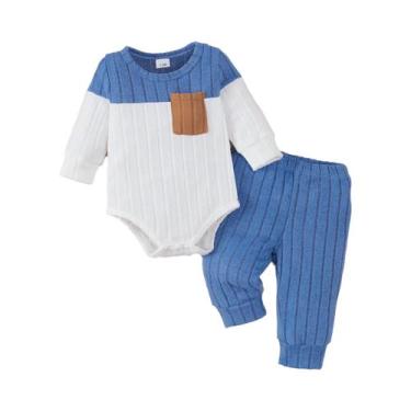 Imagem de Conjunto De 3 Peças Para Bebê Menino Recém-Nascido, Body De Manga Long