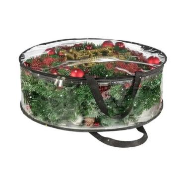 Imagem de Bolsa Transparente Para Armazenamento De Guirlandas De Natal 30x24 Pol
