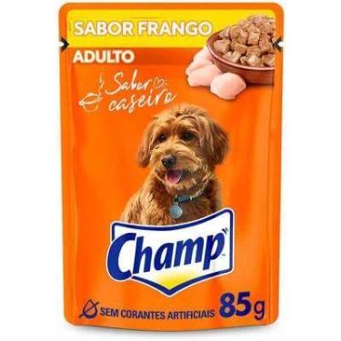 Imagem de Ração úmida sachê Champ para cães adultos sabor frango caseira 85g. - 