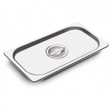 Imagem de Kit 10 Tampas de Cuba Gastronomica Inox  1/3 Sem Recorte - Brasinox