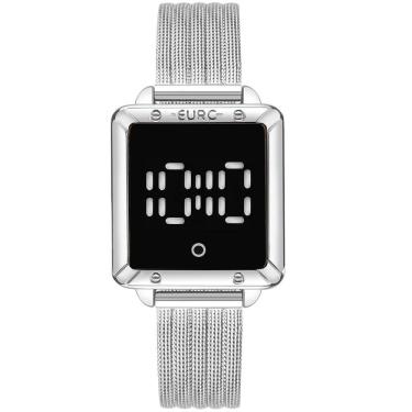 Imagem de Relógio Euro Feminino Fashion Fit Led Prata - Eumd2404ae-4k Relógio Euro Feminino Ff Led Prata - Eumd2404ae-4k
