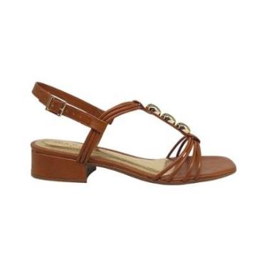 Imagem de Sandália Feminina Casual Salto Baixo Confortável Ramarim 2548203-Feminino